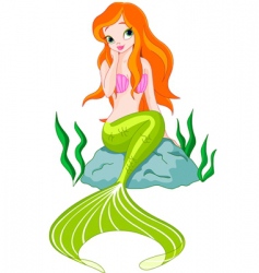 Beautiful mermaid vector image