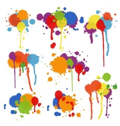Set of multicolored stains and blots vector image