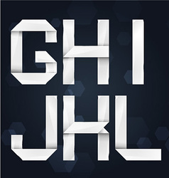 Paper Font Set vector image