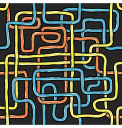 Colorful tangled lines Pattern vector image