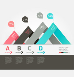 Modern infographics origami style vector image