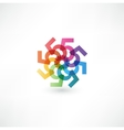 Full color abstract figure of the numbers 5 vector image