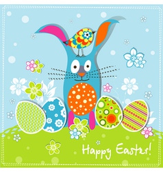 Template easter greeting card vector image