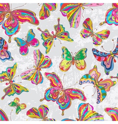 Seamless color butterflies Seamless color butterflies vector image