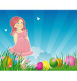 Easter background vector image