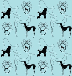 Dogs background vector image
