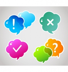 Speech bubble colorful set vector image