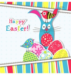 Template easter greeting card vector image