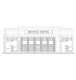 Shopping center building front vector image