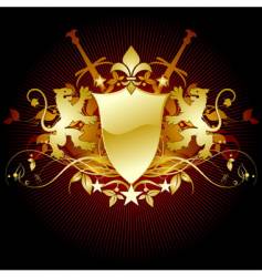 Ornamental shield vector image