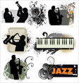 Grunge Jazz banners vector image