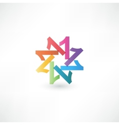 Full color abstract figure of the numbers 1 Full color abstract figure of the numbers 1 vector image