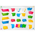 Huge set of colorful origami paper banners vector image