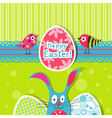 Template easter greeting card vector image
