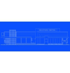 Shopping center building front vector image