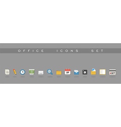 Office icons set design vector image