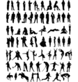 People sillhouettes vector image