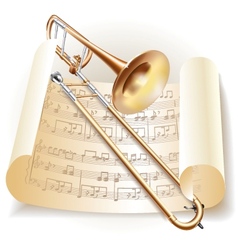 Classical trombone vector image
