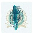 Hand drawn studio microphone vector image