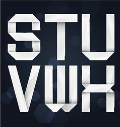 Paper Font Set vector image