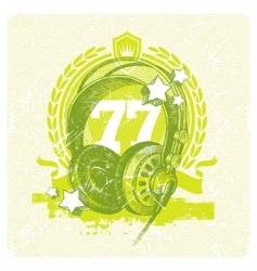 Dj studio headphones vector image