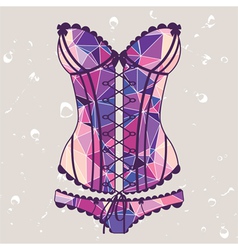Ladys sexy corset made of triangles Ladys sexy corset made of triangles vector image