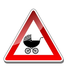 A warning sign baby A warning sign baby vector image