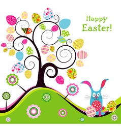 Template easter greeting card vector image