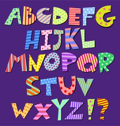 Comic alphabet vector image