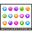 Communication Icons Rainbow Series vector image