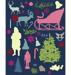 Holiday silhouettes vector image