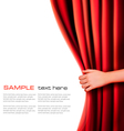 Background with red velvet curtain vector image
