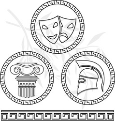 Stencils of hellenic images vector image