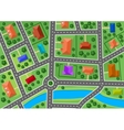 Map of little town or suburb village vector image