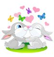Rabbits vector image