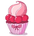 Doodle cupcake vector image