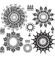 Set of ornamental pattern vector image