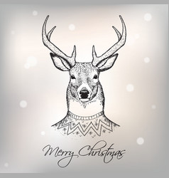 Christmas deer vector image