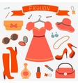 Fashion accessories set vector image