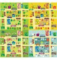 Cartoon city map vector image