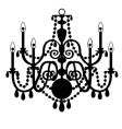 Chandelier silhouette vector image