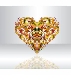 Tribal heart design element vector image