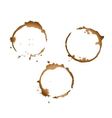 Coffee stains vector image
