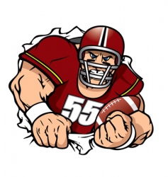 Football player vector image
