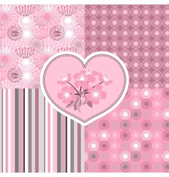 Cherry blossom seamless stylized flowers 4 Cherry blossom seamless stylized flowers 4 vector image