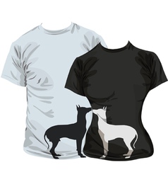 Dogs T-shirt vector image
