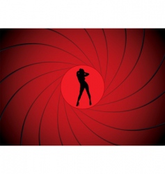 Gun barrel vector image