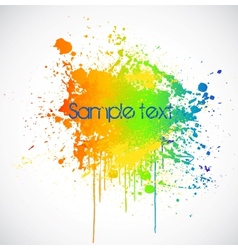 Color paint splashes background vector image