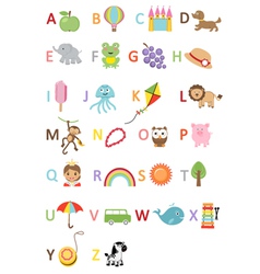 Kids alphabet vector image