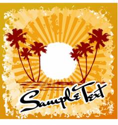 Ocean beach design vector image